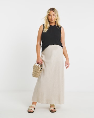 Simply Be Natural Linen Maxi Skirt
