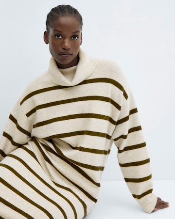 Mango Roll-Neck Slouchy Knitted Jumper Dress