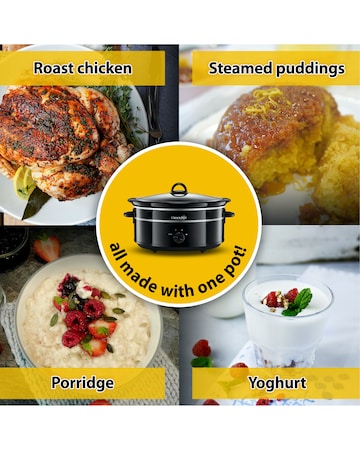 Crockpot SCV655B 6.5 Litre One Pot Black Manual Slow Cooker