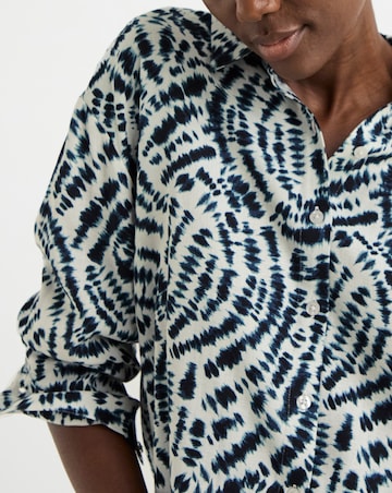 Printed Linen Mix Shirt
