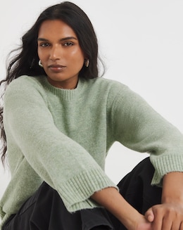 Cosy Yarn Sage Crew Neck Jumper