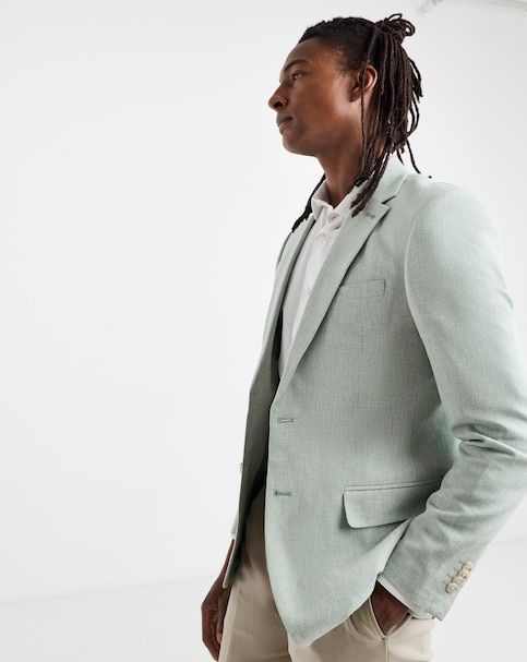 Light Green Linen Blazer