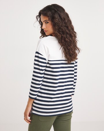 Stripe 3/4 Length Sleeve T-Shirt