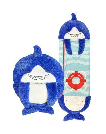 Happy Nappers Blue Shark Plush Sleeping Bag