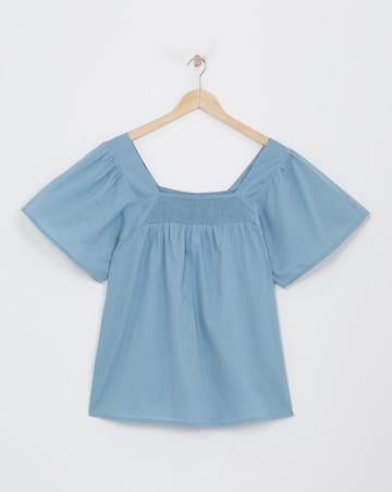 Cotton Square Neck Top