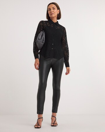 Whistles Lucy Seam Detail Lace Shirt