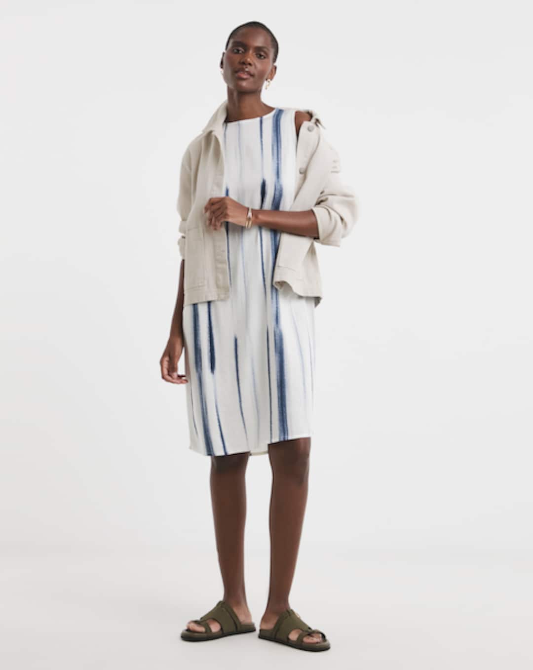 knee length dresses for ladies White Floral Crochet Trim Linen Mini Dress | Belvida