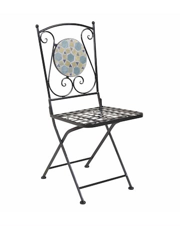 Charles Bentley Mosaic 4 Seater Dining Set - Blue