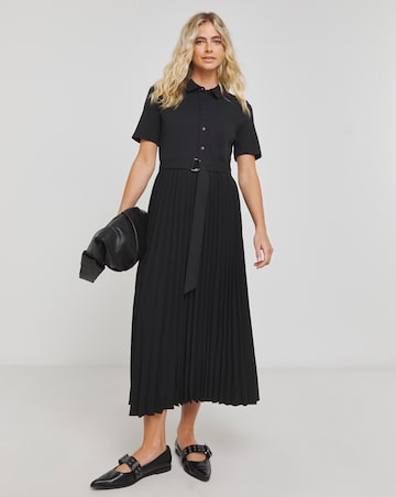 Tommy Hilfiger Mix Pleat Short Sleeved Polo Dress