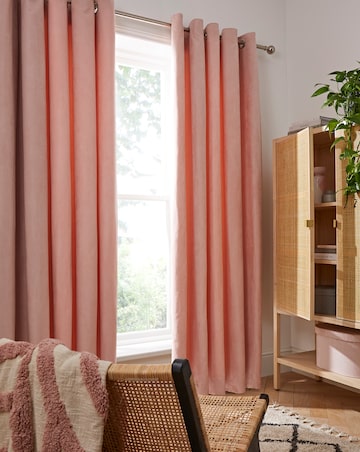 Faux Suede Eyelet Curtains