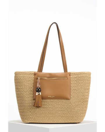 Luella Grey Catalina Raffia Tote