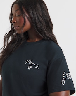 Black Paris Graphic T-Shirt