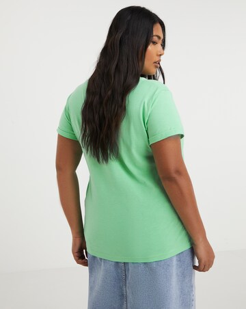 2 Pack Green & Grey V-Neck Tees
