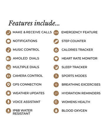 Radley Series 57 AMOLED Leather Silicone Strap Smart Watch - Ink