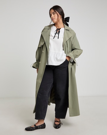 Simply Be Khaki Utility Maxi Trench