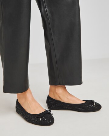 Charlize Embellished Ballerina Shoes Wide E Fit Simply Comfort