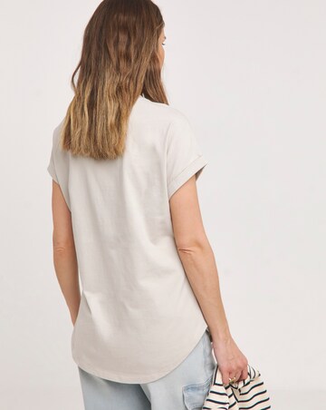 Longline Long Sleeve Curved Hem Top