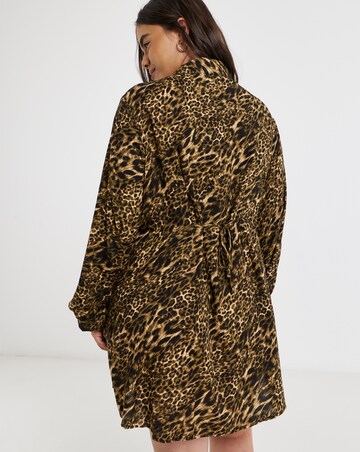Leopard Midi Shirt Dress
