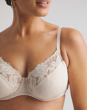 Pretty Secrets (3 Pack) Harper Lace Ribbed Full Cup Wired Bras (B-G)