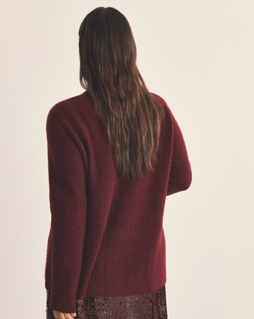 Cosy Yarn Wine Pink Tie Front Bow Cardigan