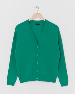 Green Loose Fit Cardigan