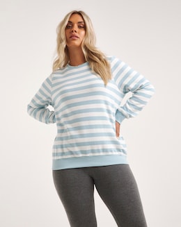 Blue &amp; White Stripe Sweatshirt