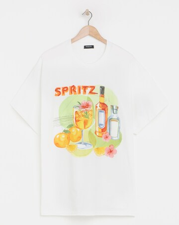 Simply Be White Spritz Graphic T-Shirt