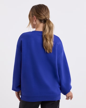 Cobalt Blue St Moritz Embroidered Sweatshirt