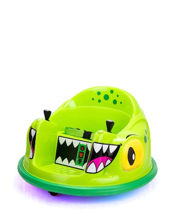 Xootz Kids Electric Dinosaur Bumper Car Ride-On - Green