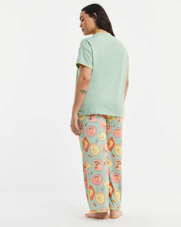 Figleaves Blanket Stitch Fruit Pyjama Set