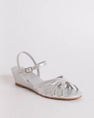 Peep Toe Wedge Occasion Sandal - Wide Fit (E)
