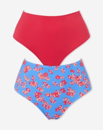 Simply Be Value 2 Pack High Waist Bikini Bottoms