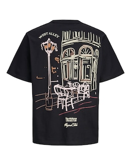Jack&amp; Jones Bedford Back Graphic T-Shirt - Black