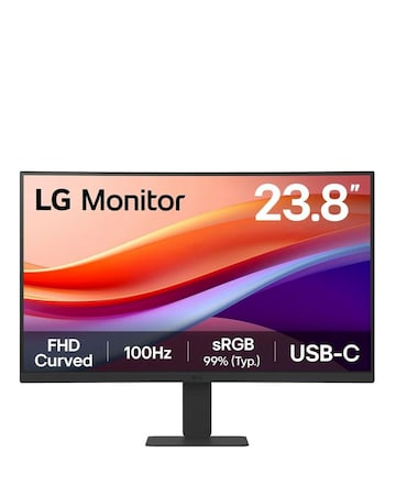 LG 24U421A-B.AEKQ 23.8in 100Hz FHD LCD Curved Monitor - Black