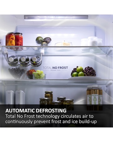 Haier Series 3 HSR3918EWPG American Fridge Freezer Non-Plumbed Silver + Install