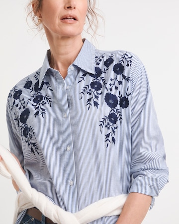 Embroidered Stripe Shirt