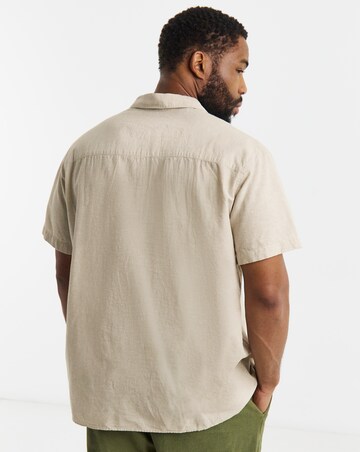 Jack & Jones Breeze Linen Blend Resort Shirt - Natural