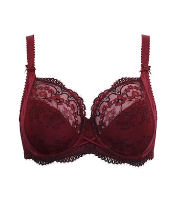 Pour Moi Hollywood Full Cup Wired Non Pad Side Support Bra Burgundy