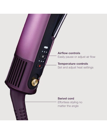 Shark SilkiPro Straight Hair Straightener + Dryer in One Tool HT401UKPU Purple