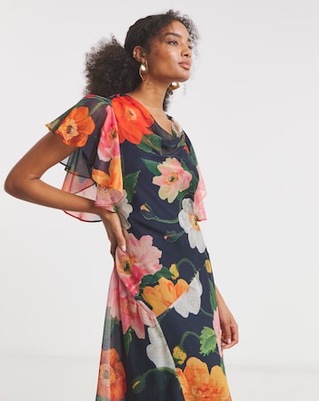 Hope & Ivy Jean Cowl Neck Maxi Dress