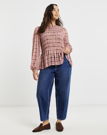 Puff Sleeve Shirred Top