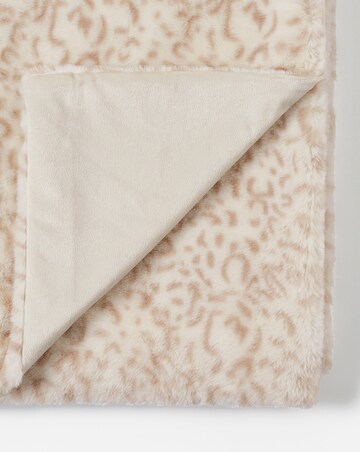 Spotted Animal Printed Faux Fur Throw