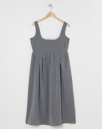 Simply Be Black and White Gingham Textured Sundress