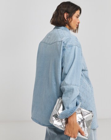 Simply Be X Twisted Wunder Diamante Shacket Co-ord