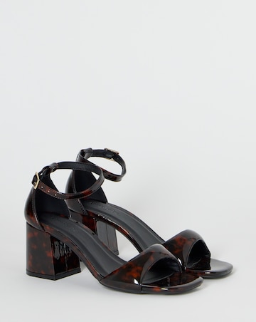 Coco Barely There Block Heel Sandals - Wide Fit (E)
