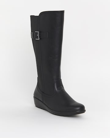 Cushion Walk Stretch High Leg Boot EEE Fit Curvy Plus Calf