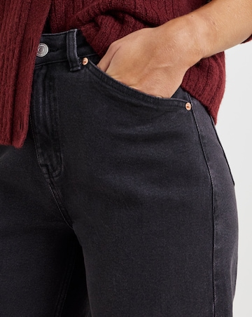 Simply Be 99 1 Black Comfort Stretch Slouchy Wide Leg Jeans