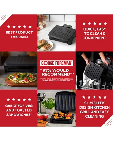 George Foreman Medium Immersa Dishwasher Safe Health Grill