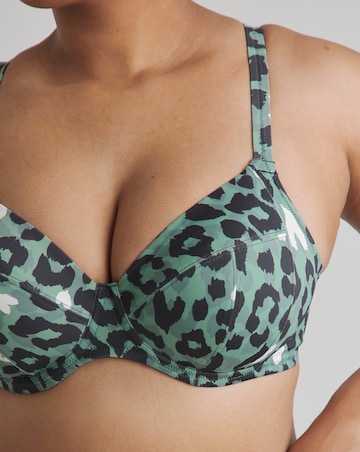 Elomi Jungle Bay Plunge Wired Bikini Top Olive