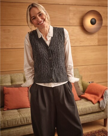 FatFace Macy Cable Button Tank